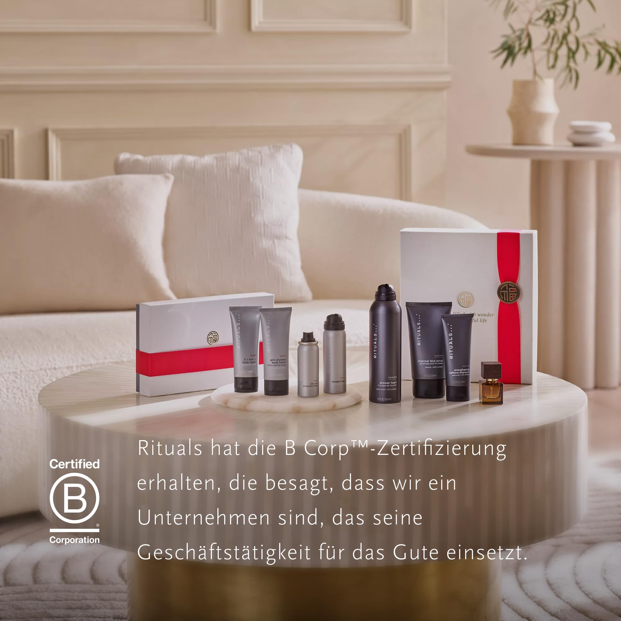 RITUALS Pflege-Set für Männer – hochwertige Produkte aus der Homme-Kollektion, inklusive Duschschaum, Shampoo & Duschgel, Anti-Transpirant Spray und Bodylotion – Small