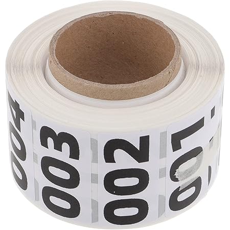VILLCASE Consecutive Number Label, 1-1000 Inventory Label Stickers Self ...