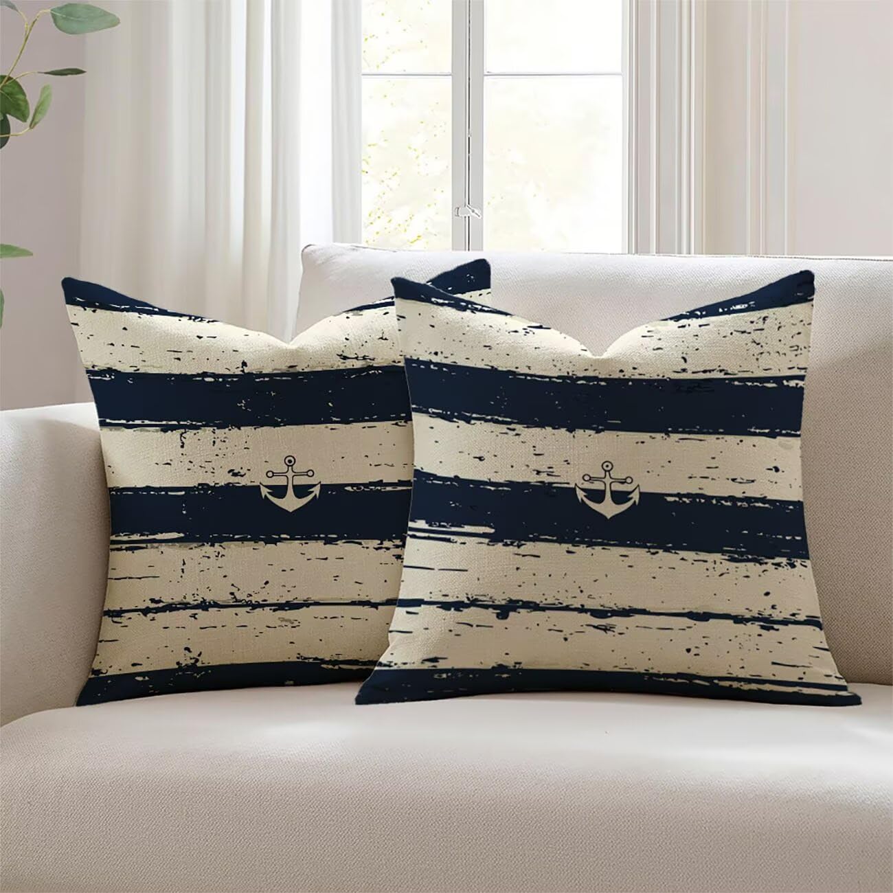 Housse de coussin extérieur imperméable 18x18 lot de 2 Lejnlnng JL-4848 pour salon de jardin