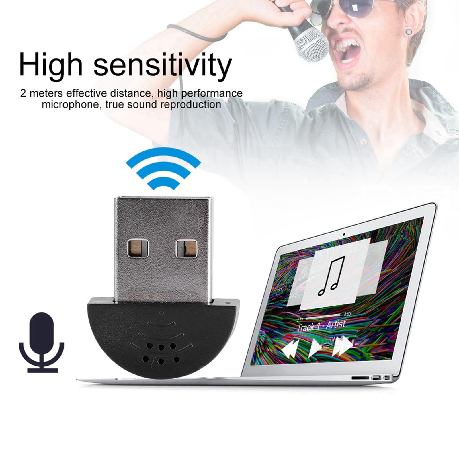 Mini Microphone Usb De Bureau, Appels Web, Enregistrement Vocal Et