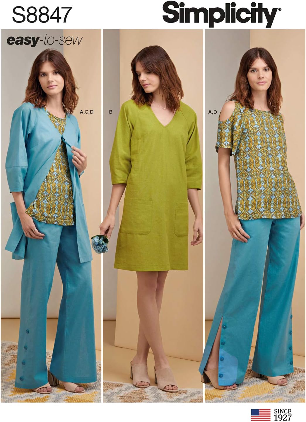 Simplicity S8847 Miss Petite Sportswear Easy Women's Blouse