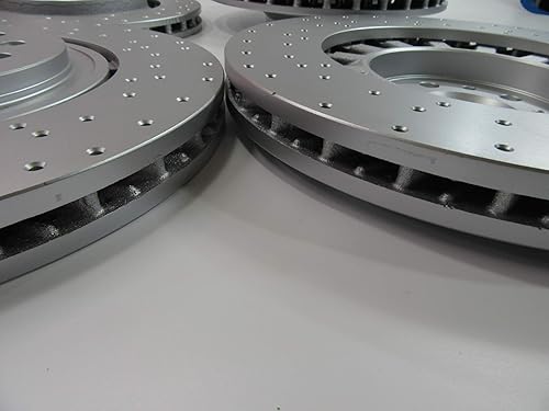 Miniatura 7 de Juego de rotores de freno delantero trasero 4 piezas para Maserati Quattroporte GTS PREMIUM QUALITY #277