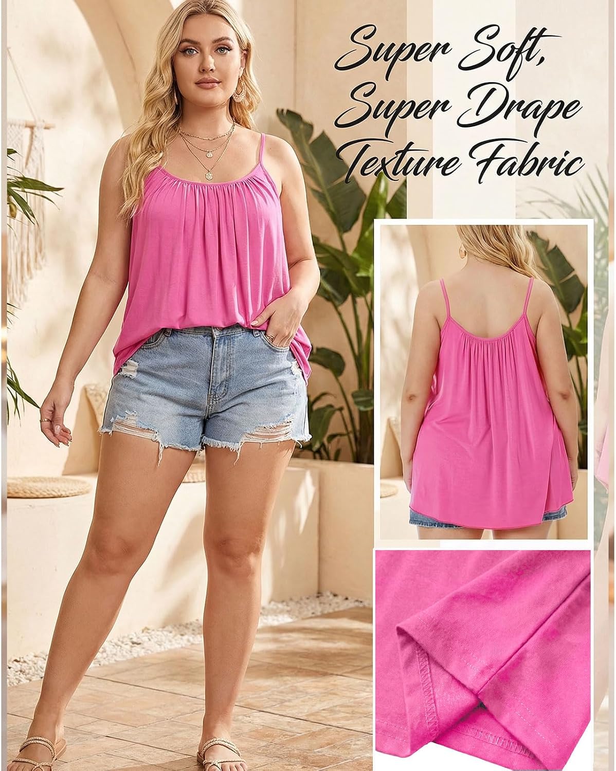 7th Element Plus Size Flowy Tank Top image 3