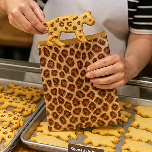 Miniatura 4 de 888 Display  200 piezas de 8.5 x 11 pulgadas de papel de tono leopardo bolsas de regalo de compras