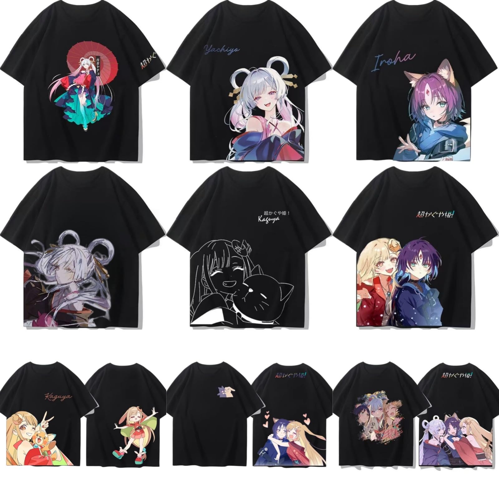 Amazon.co.jp: [TGHSJT] 超かぐや姫 tシャツ 半袖 かぐや 月見 ヤチヨ
