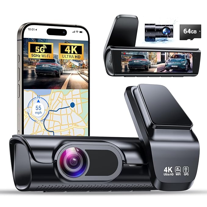 OVAMAN K600 4K Dash Cam Front and Rear