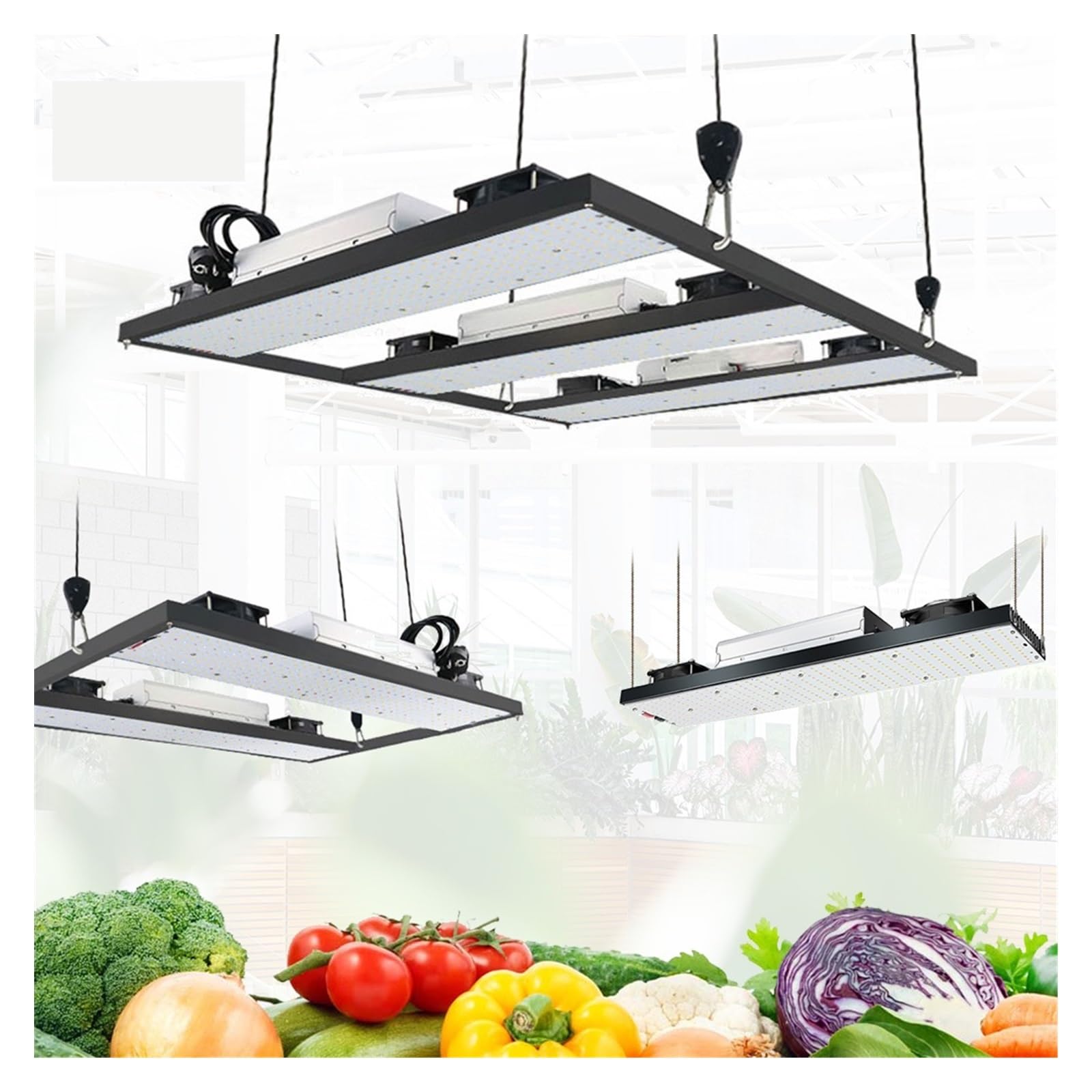 EDEDE Lámpara de Planta, LM301h LED Grow Full Spectrum LED Grow Lights 240W 480W 720W Grow Light for Plantas de semillero de Flores Vegetales de Interior, para Plantas(3500K 660NM_Plug_480W)