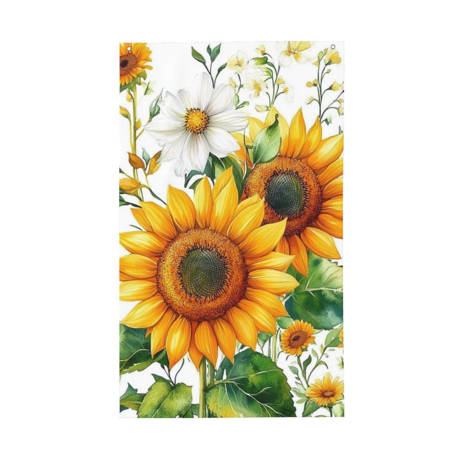 Sunflower Print Garden Flag 3 X 5 Ft Seasons Flag Holiday Flag For Outdoor Decorations Party Supplies