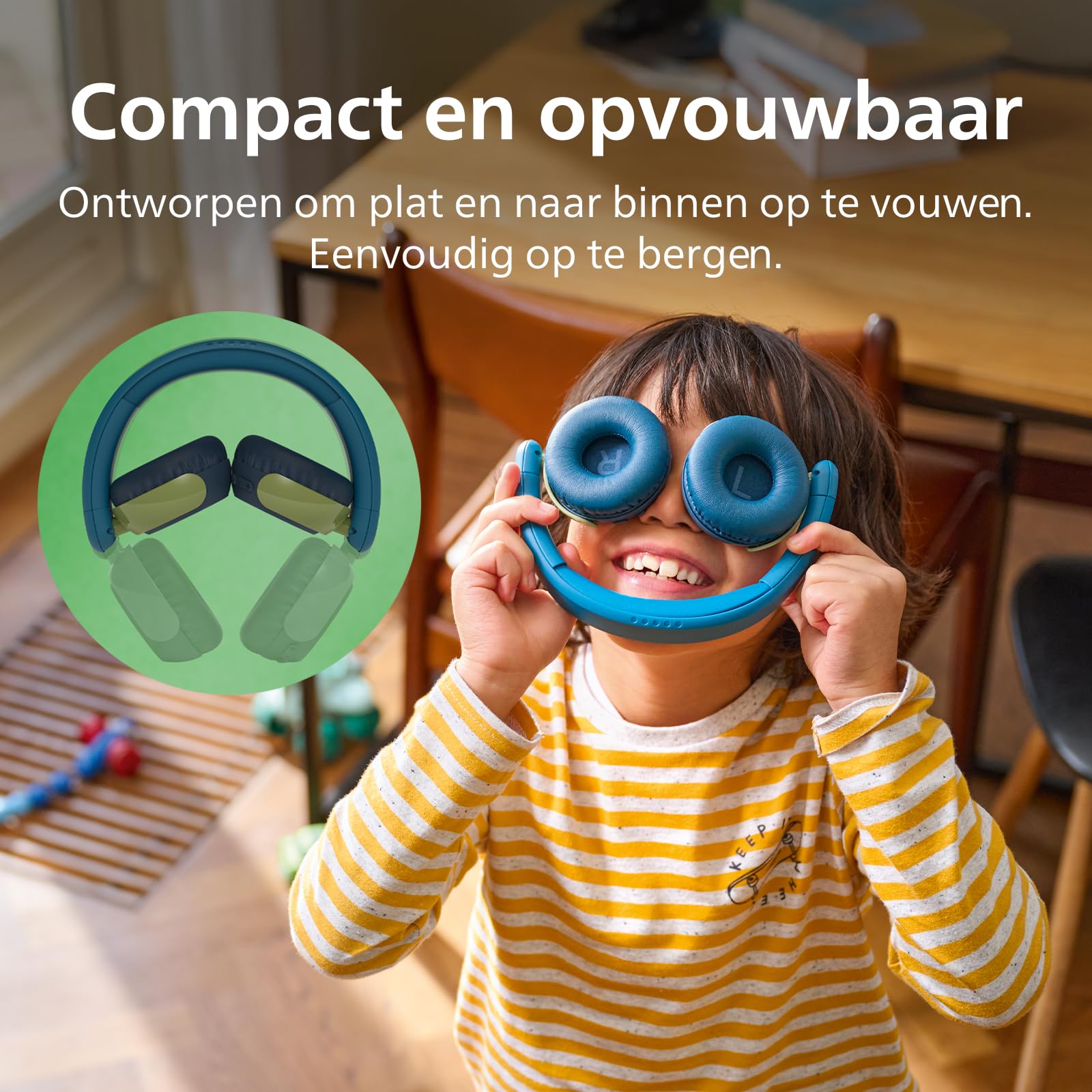 Philips TAK5500RT 5500-serie Noisecancelling On Ear draadloze Bluetooth 5.4- hoofdtelefoon voor kinderen, 34 uur ANC Playback, Beperkt volume, Audio delen, USB-C-kabel meegeleverd