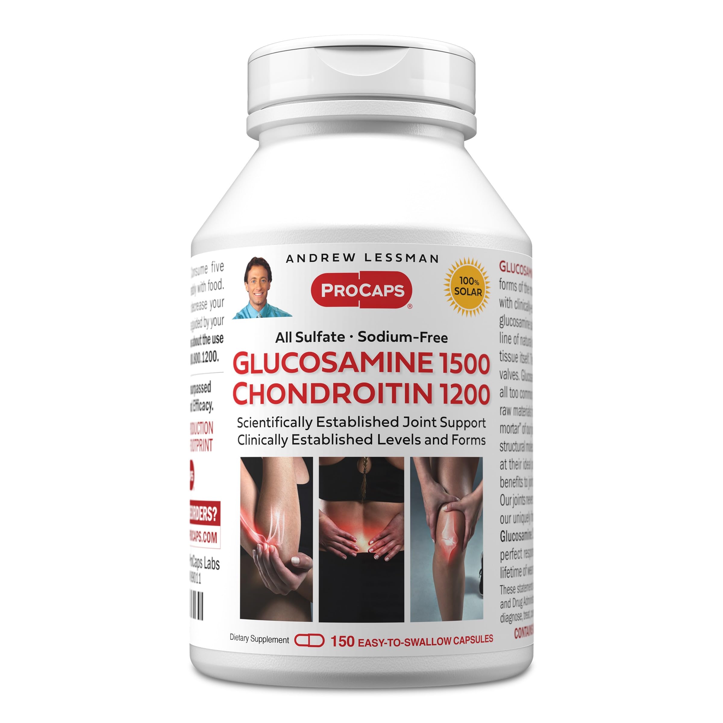 ANDREW LESSMAN Glucosamine 1500 Chondroitin 1200-150 Capsules 1 Count (Pack of 150)