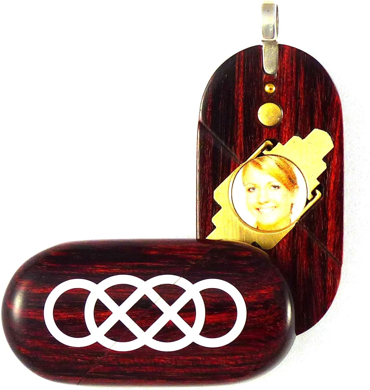 Illusionist Locket Unique Magic Wood Double Infinity Pendant