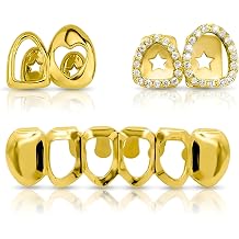 Grills for Teeth, Gold Tooth Cap and Teeth Grills Set, Premium Gold Teeth Grills, Customisable Grills for Teeth for Various Occasions, Multipurpose Oral Decoration