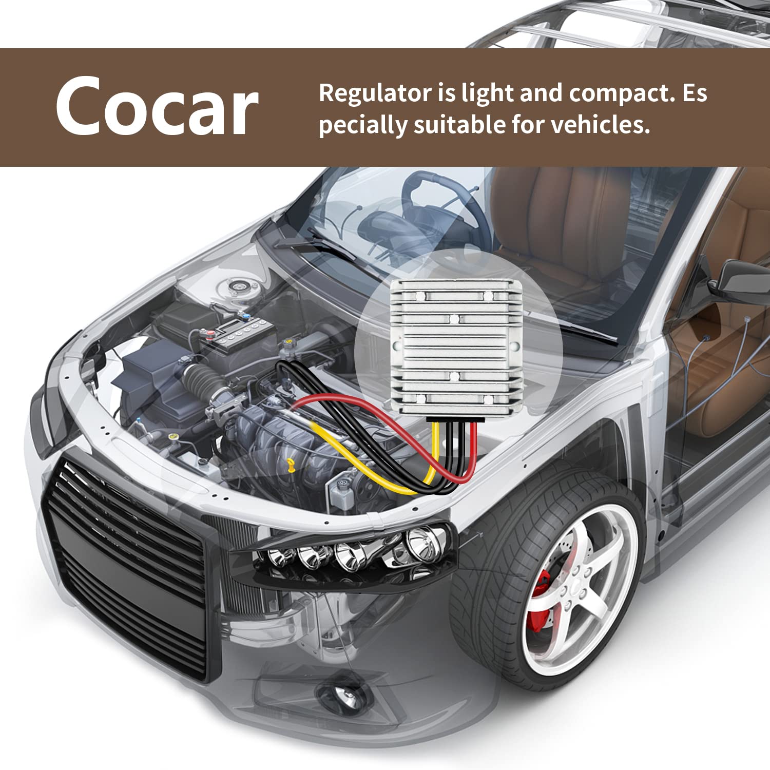 Cocar LKW Netzteil Spannungswandler 24v auf 12v 15A 180W Transformator Trafo Adapter Wandler Konverter for Motor Auto PKW Kfz Boot Sonnensystem (DC15-40V Breit Eingang)