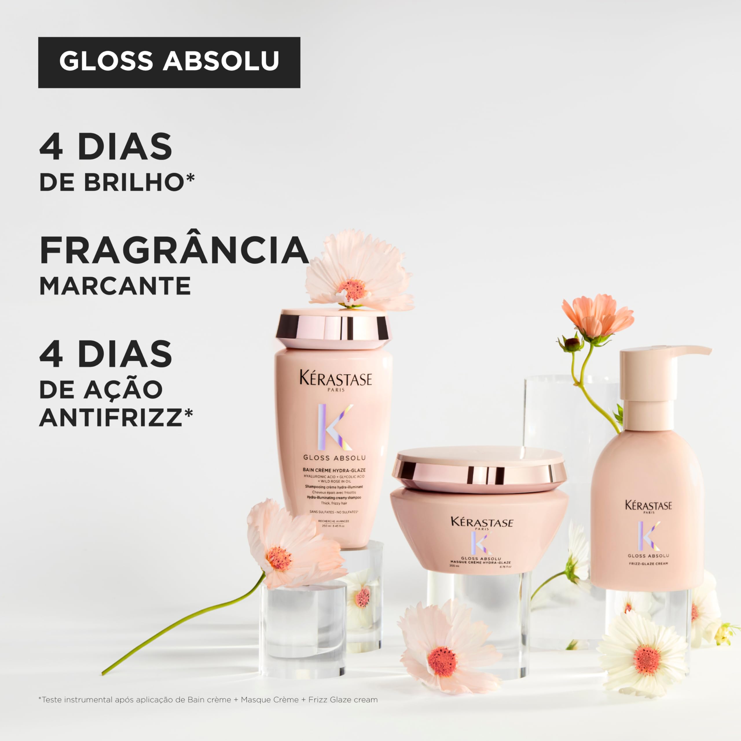 KÉRASTASE Gloss Absolu Masque Crème Hydra-Glaze Hydra-Nourrissant Anti-Frisottis Acide Hyaluronique