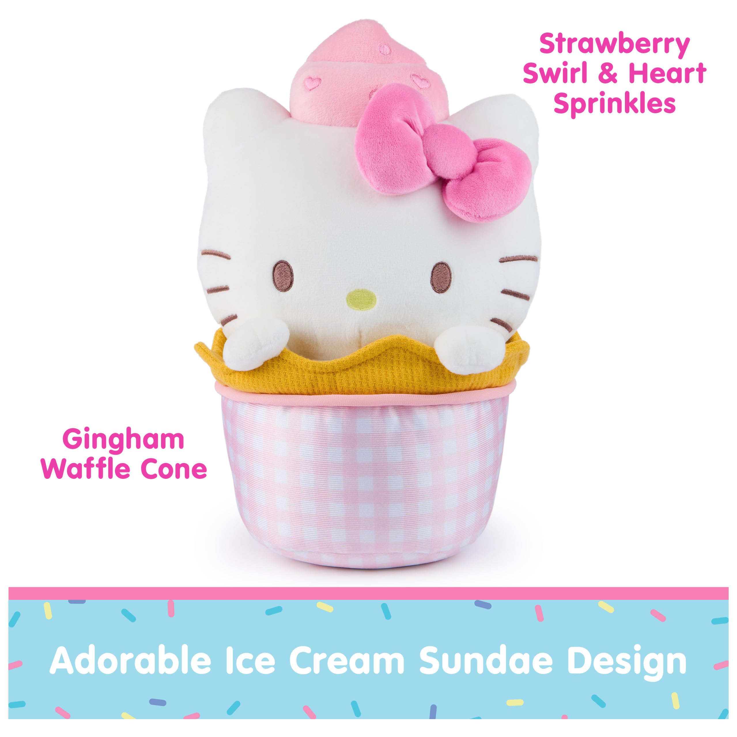 Amazon.com: GUND Sanrio Official Hello Kitty Ice Cream Plush
