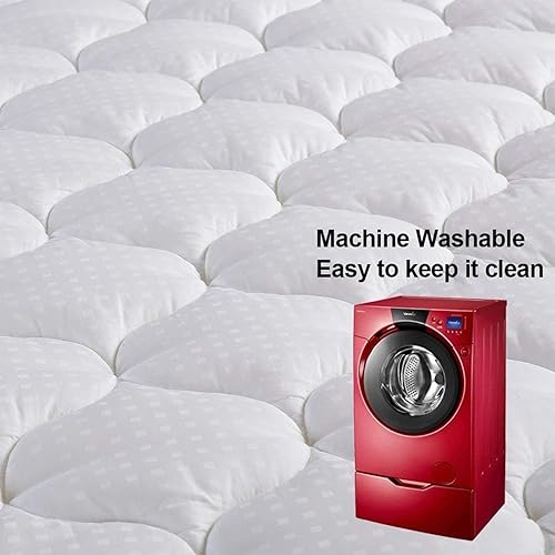 Miniatura 5 de LEISURE TOWN - Cubrecolchón con relleno (bolsillo profundo de 8-21 pulgadas), relleno alternativo de plumón con efecto de enfriamiento