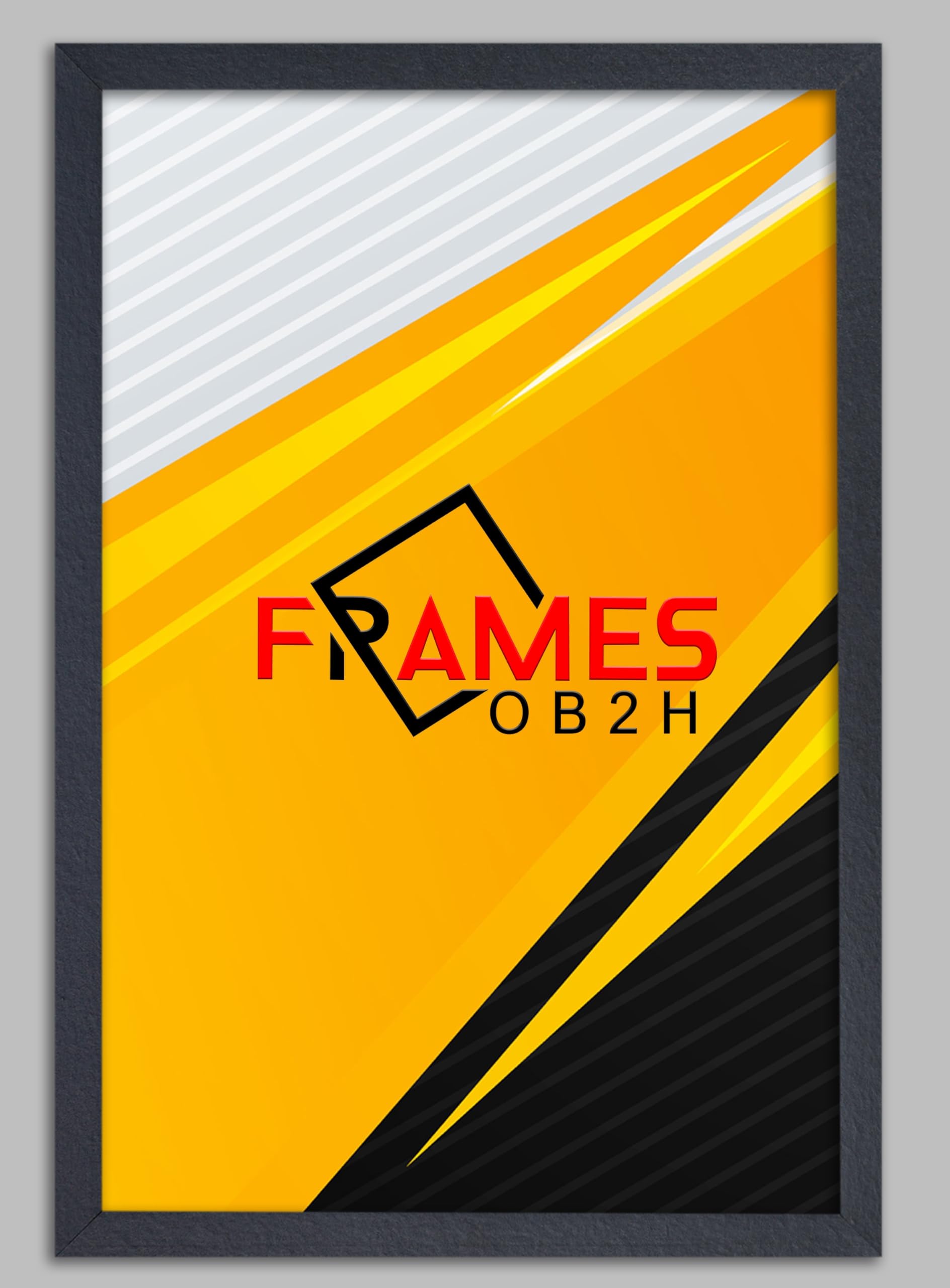 OB2H Thin Matt Black 60X40cm Poster Frame