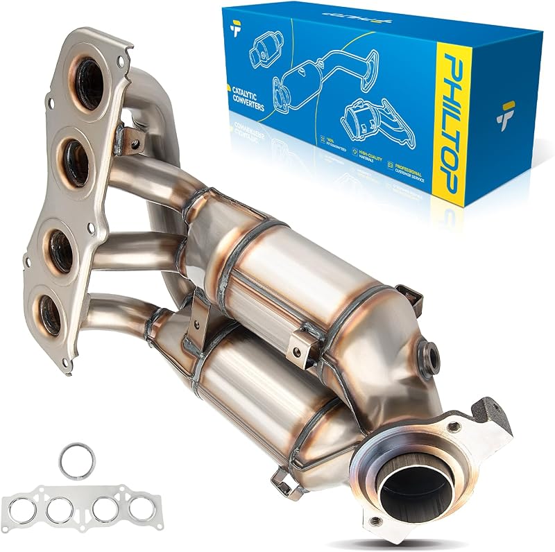 Conversor catalítico de alto fluxo PHILTOP em aço inoxidável para Toyota RAV4 2001–2003 2.0L – Kit com juntas