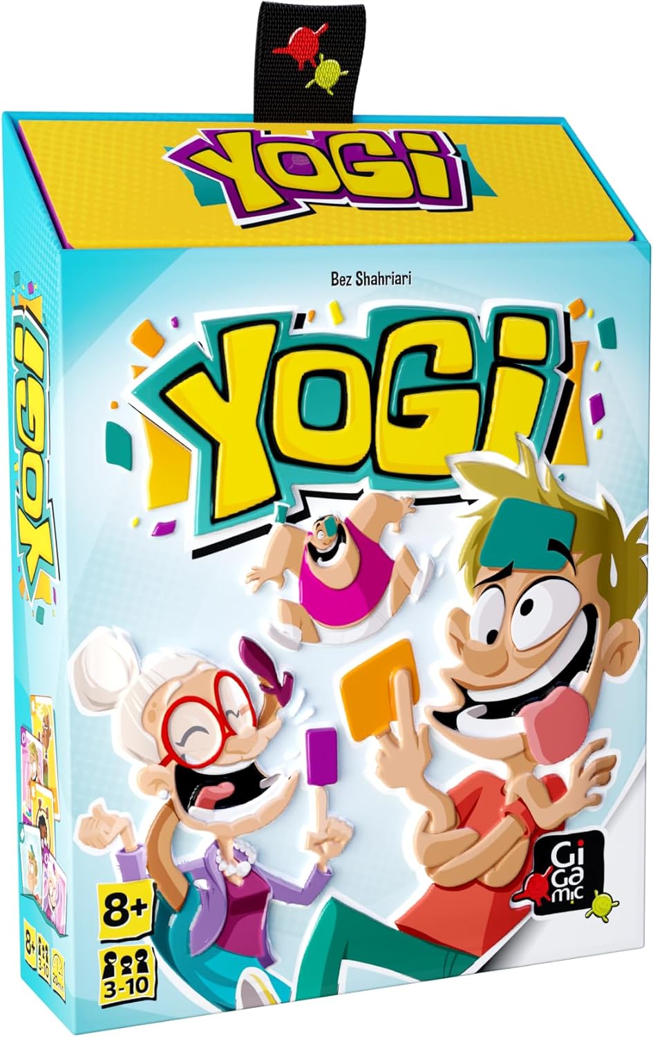 GIGAMIC Yogi | A Silly Card Game with Hilarious Rules for the Whole Family | Spill Proof Cards | Top Party Games for Kids, Teens, & Adults | Quick & Simple Family Fun | Ages 8+ | 3-10 Players | 20 Min