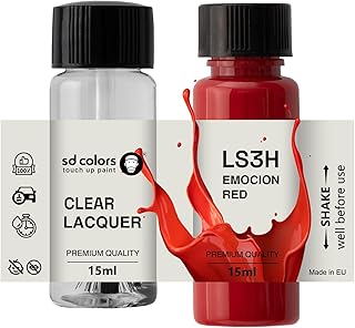 SD COLORS Emocion Red LS3H - Pintura para retocar (15 ML), color rojo