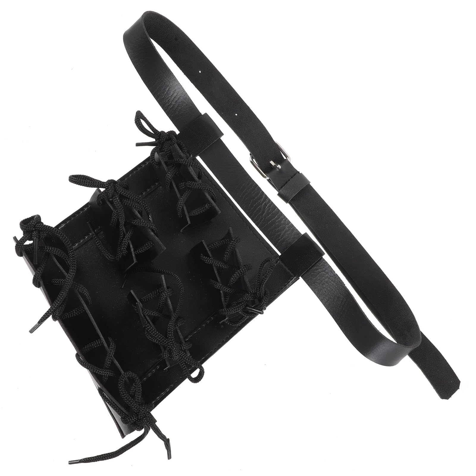 LOPUNER Carrier Belt Leather Storage Waist Holder for Three Swords with Buckle Straps