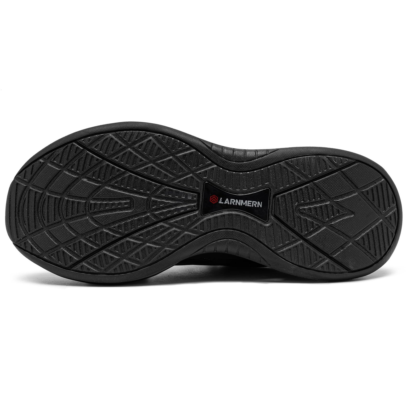 LARNMERN Zapatos de Seguridad Mujer Zapatillas de Seguridad Amortiguación Ligeros Comodidad Transpirabilidad Moda Zapatos de Trabajo(Negro Gris,38EU)