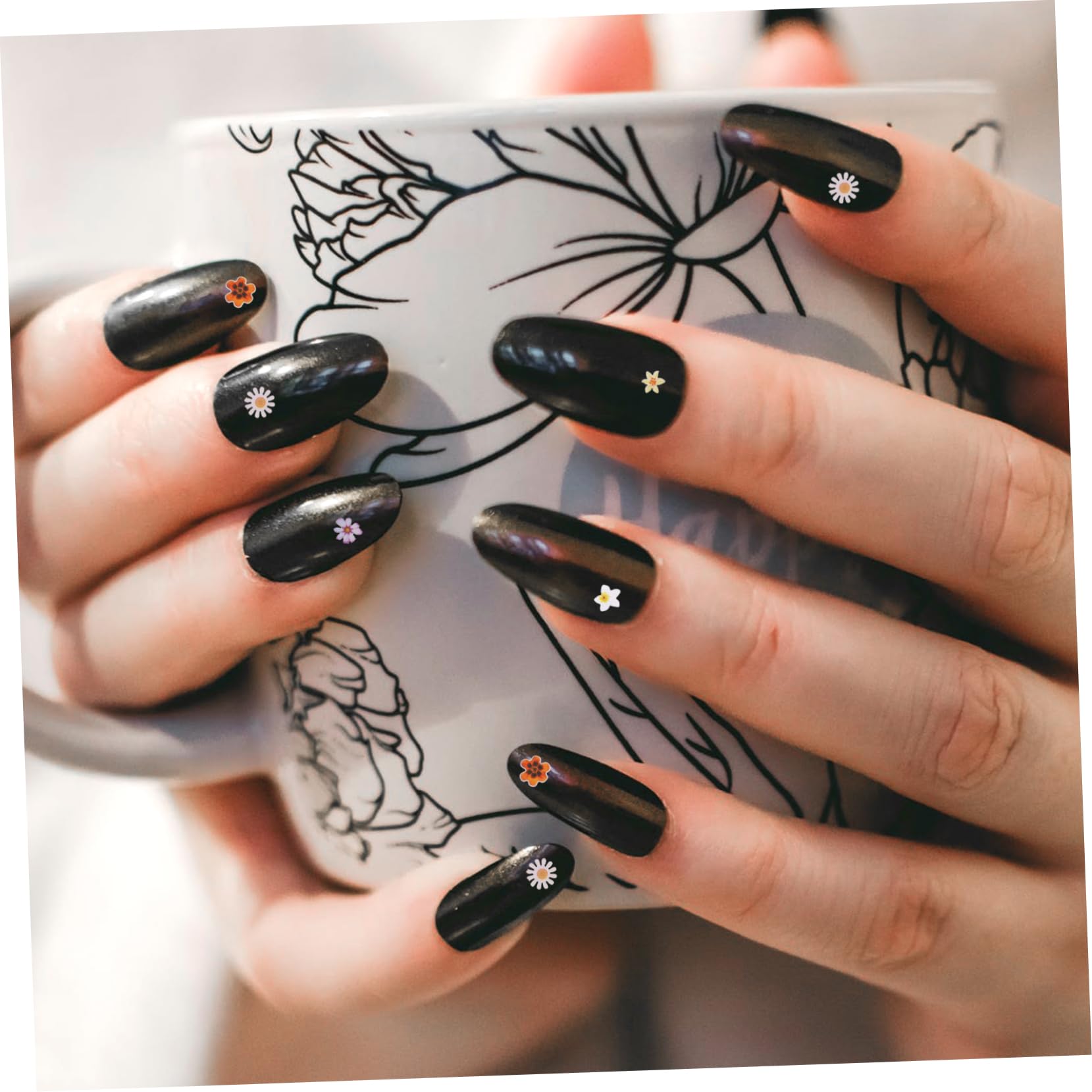 2 Set Decorazioni Per Unghie Legno Margherita Per Nail Art Adesivi Floreali Per Manicure Accessori Per Unghie Decorazioni Uniche 4 Scatole*2