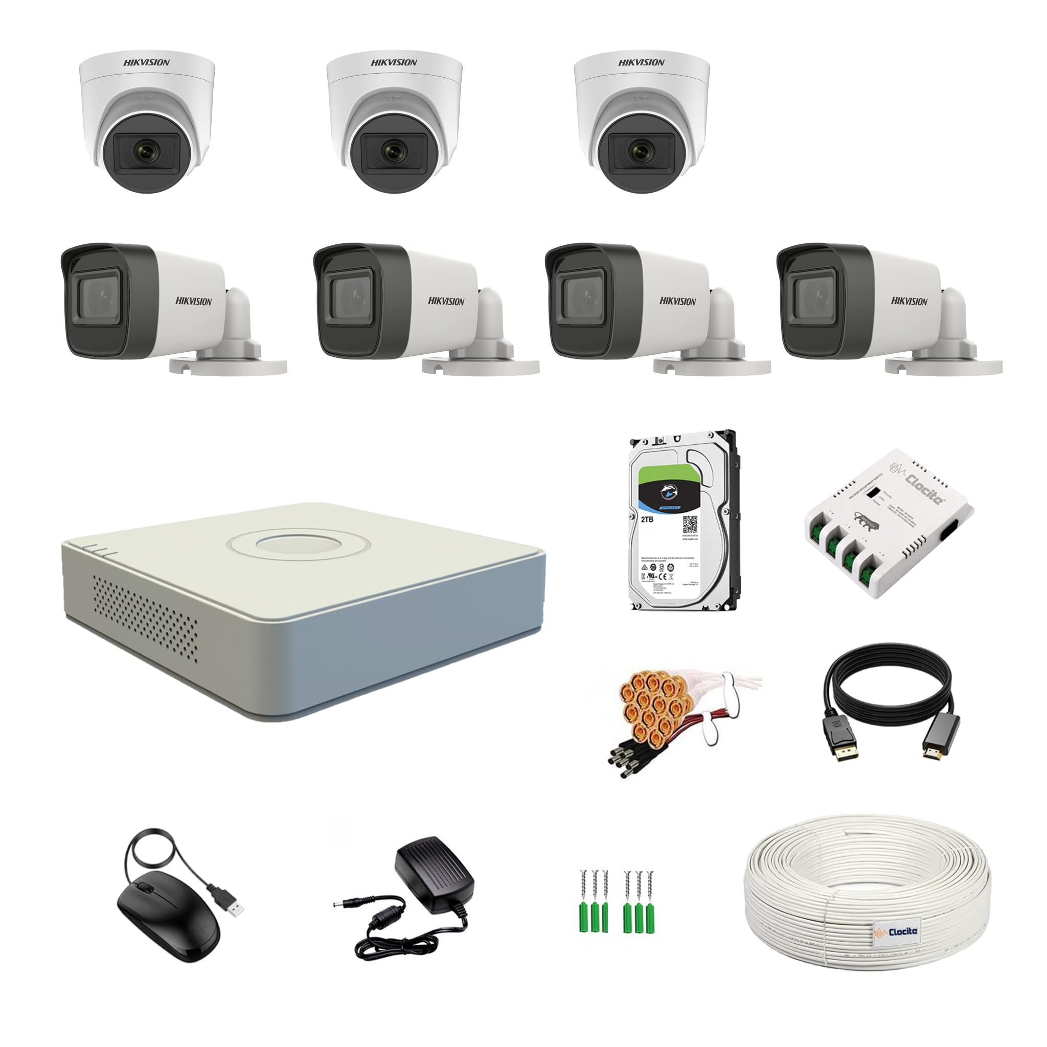 Hikvision 8 Channel DVR Kit - 5MP Cameras & 2TB HDD -18