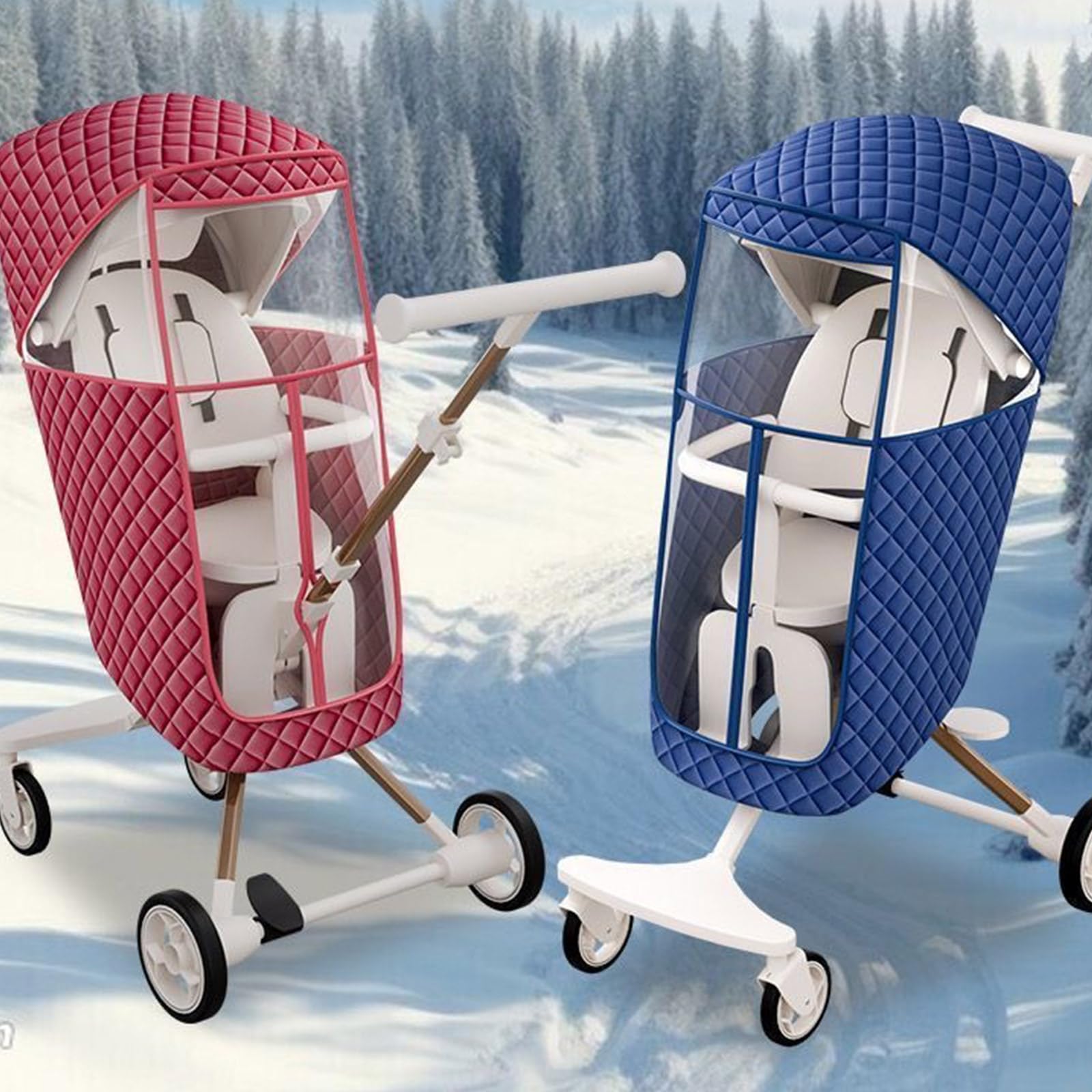 Accesorio amigable para cochecitos con diseño transpirable y aislamiento grueso para mayor comodidad del bebé, protección resistente al viento, para cochecitos de bebé, cubierta de viento