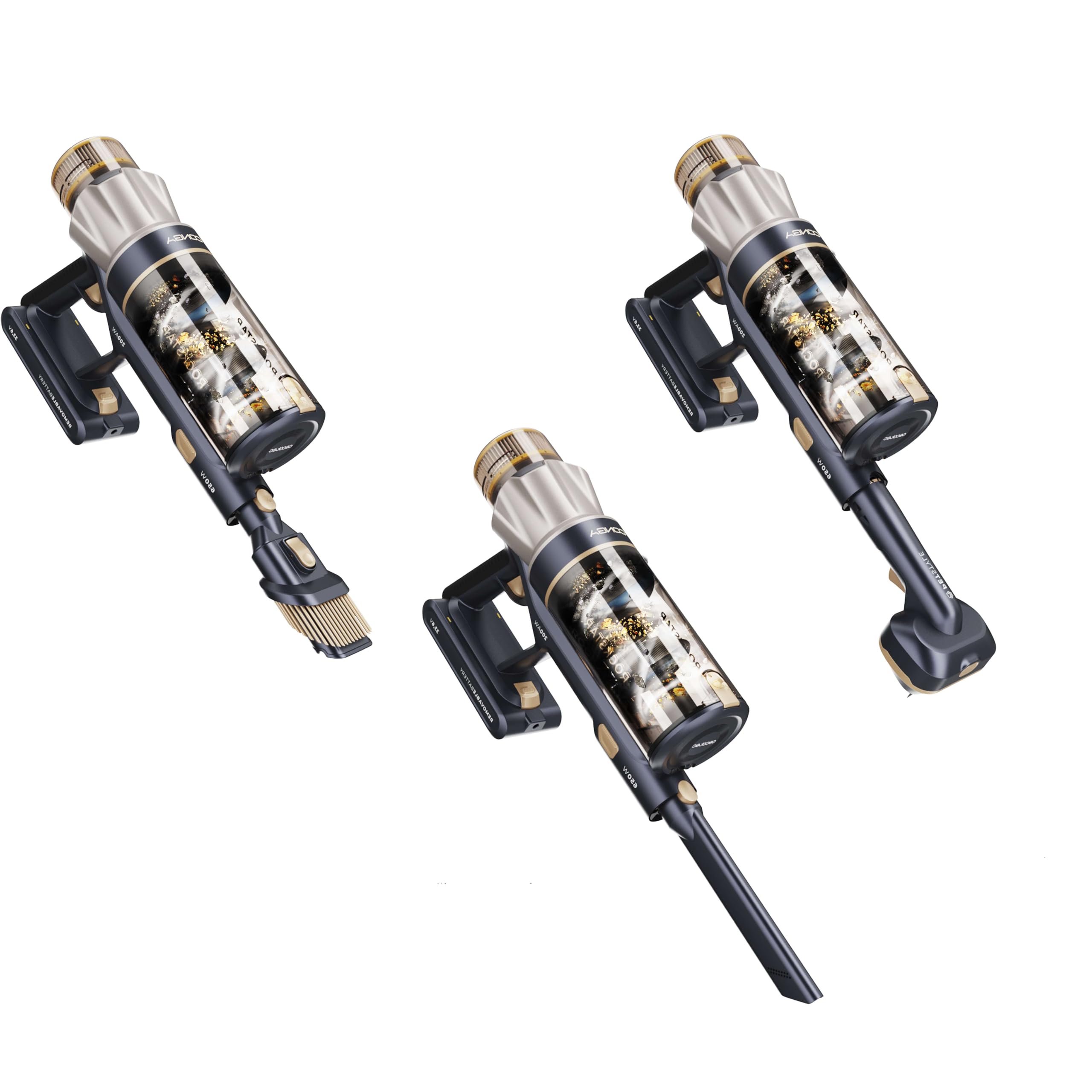 Cecotec Aspiradora Escoba sin Cable Conga Rockstar RS90 Pet Flex X-Treme. 600W, 160AW, Autonomía 65mins en Modo Eco, Cepillo Mixto XL con HairOut, Tubo Flexible, Cabezal Mascotas