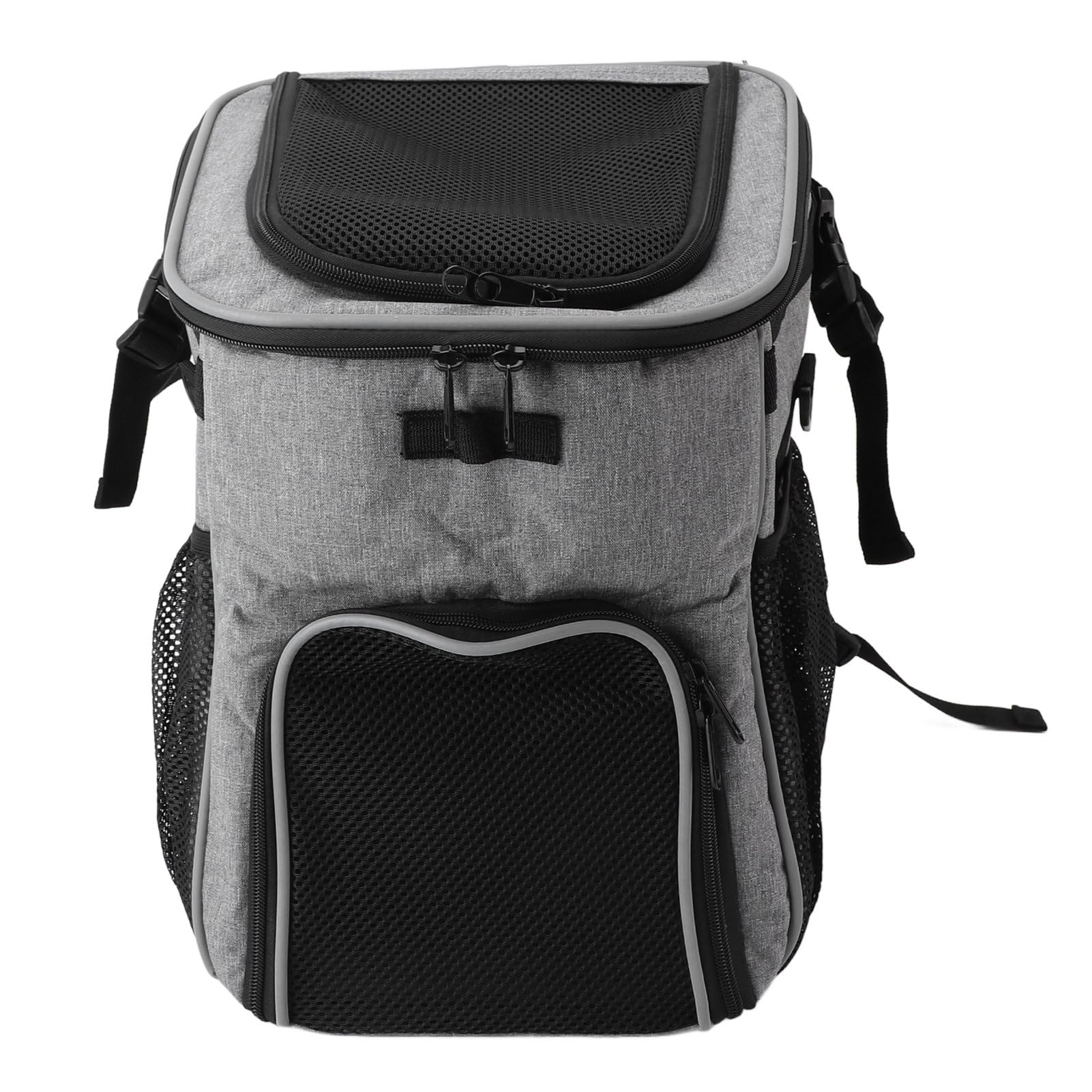 Kosz na Rower dla Psa Oddychający, Wszechstronny Plecak do Przewozu Zwierząt na Kemping i Wycieczki Samochodowe 11,42 X 11,81 X 14,57 Cala (GREY)