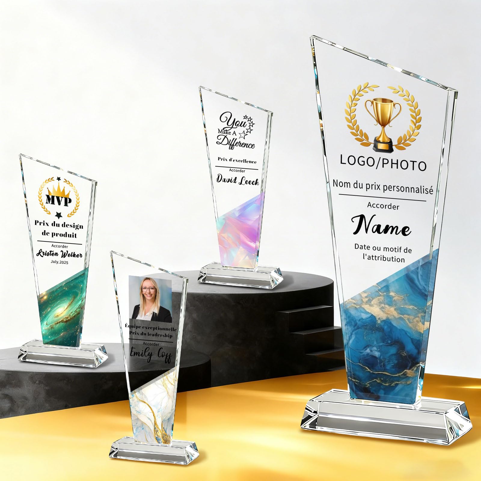socle de trophée coloré