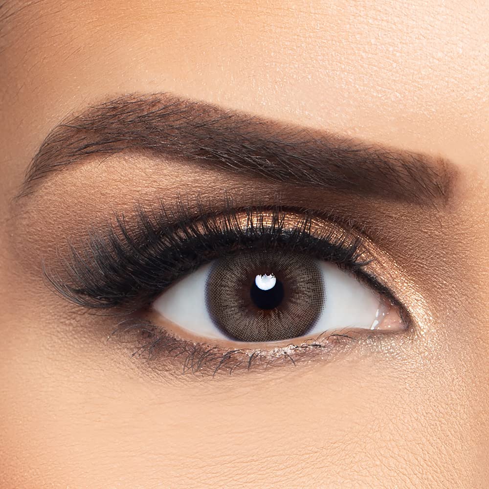 Layala by eyewa - Pack of 2 Color Contact Lenses - Color Sable Brown - 3 Months Replacement Eye Lenses - Unisex color lens - Available in Plano & All Powers