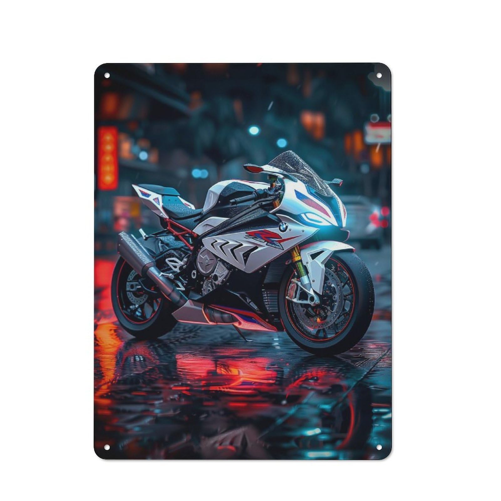 Junmoney Sports Bike City For Garden Room Or Summerhouse, Vintage Tin Sign 40X30cm, For Display In Garden Rooms And Summerhouses