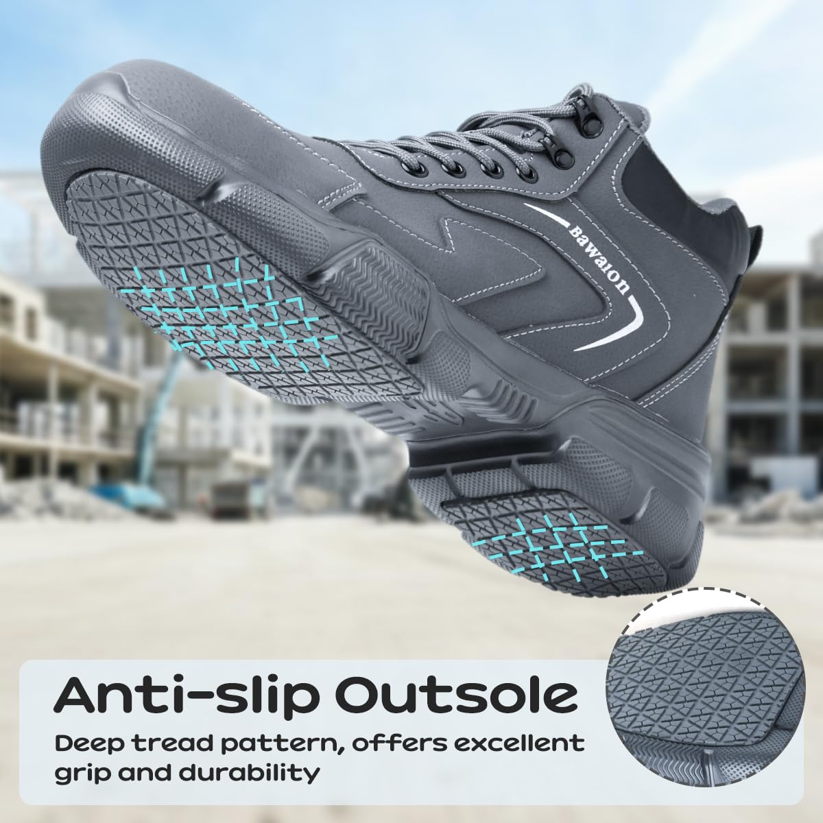 Impermeabile Scarpe Antinfortunistiche Alte Uomo Donna Leggere Scarponi Antinfortunistiche Stivaletti da Lavoro con Punta in Acciaio in Pelle