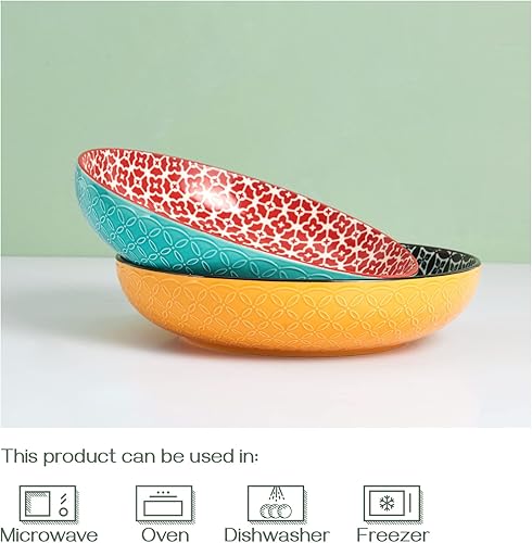Miniatura 7 de DOWAN Paquete de cuencos grandes para servir de 11.5 pulgadas y cuencos de cereales de 33 0z