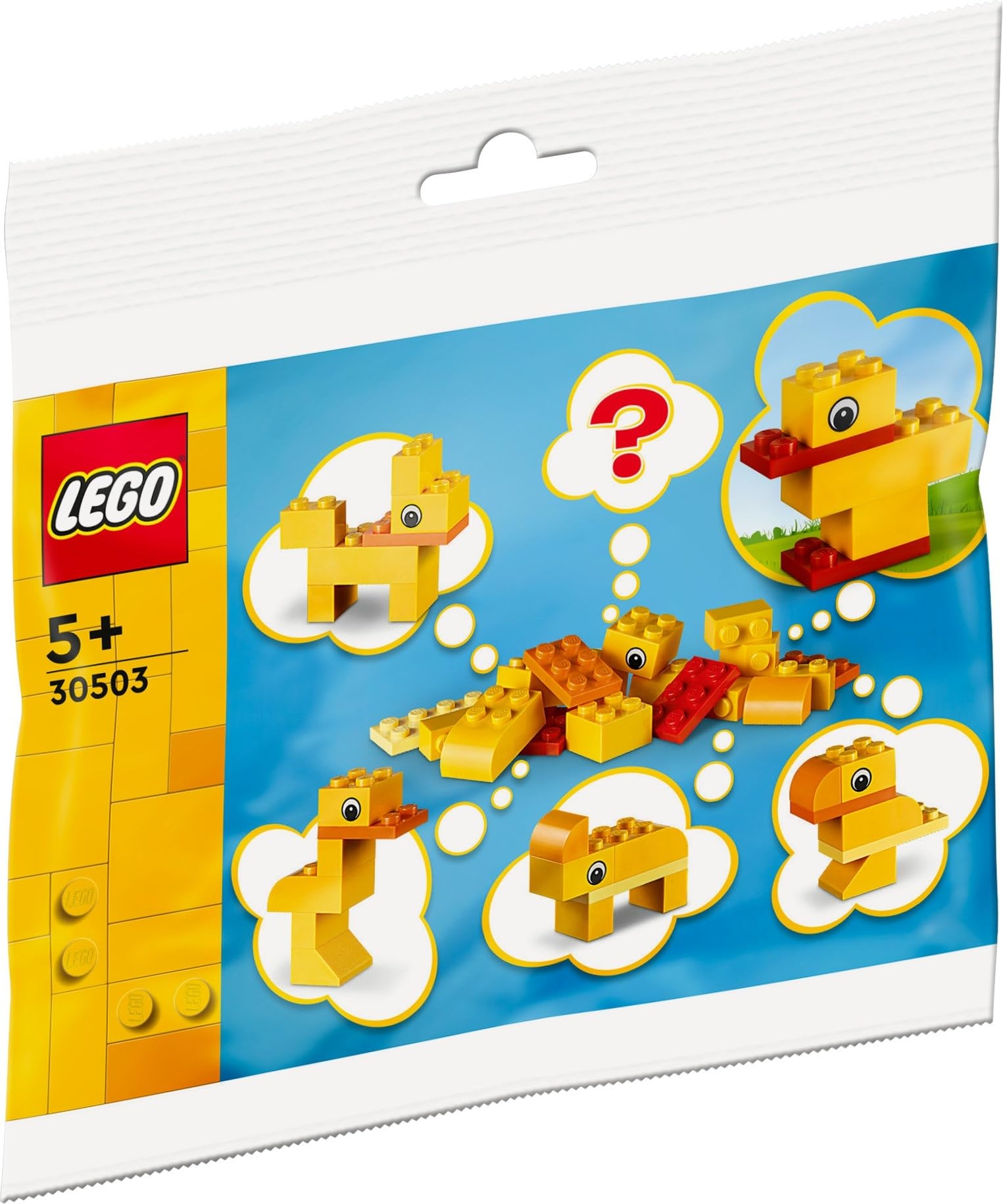 Lego Classic Set: 10698 Large Building Blocks Box, 11023 Green Building Plate, 11025 Blue Building Plate, 11026 White Building Plate & 30403 Free Building: Animals You Decide - Image 6