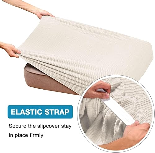 Miniatura 5 de Flamingo P Funda de cojín de asiento de sofá de alta elasticidad, protector de muebles para sofá, funda de sofá suave y flexible con parte inferior