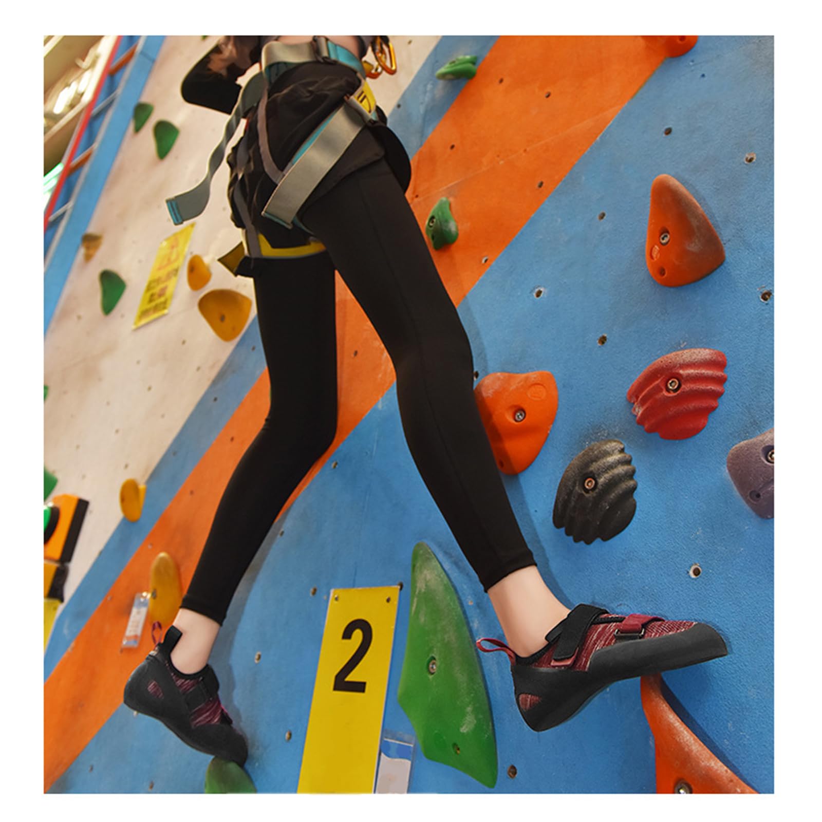 Chausson Escalade Honme,Chaussures D'EntraîNement d'escalade,Chaussons d'escalade Ados,Assure La Flexibilité Et Le Soutien,Respirabilité,pour La Salle De Sport Et l'escalade Sportive