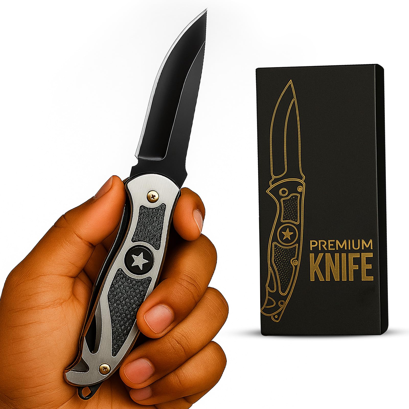 PANCA Star Shield Multipurpose Knife | Compact Carbon Steel Utility Knife for Kitchen, Home & Office Use | Manual Cutting Tool for Vegetables, Fruits, Packaging & DIY Tasks (Silver, Pack of 1)-picture-22