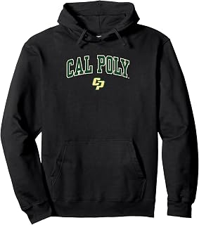 Cal Poly Mustangs Arch Over Logo Officially Licensed Pullover Hoodie