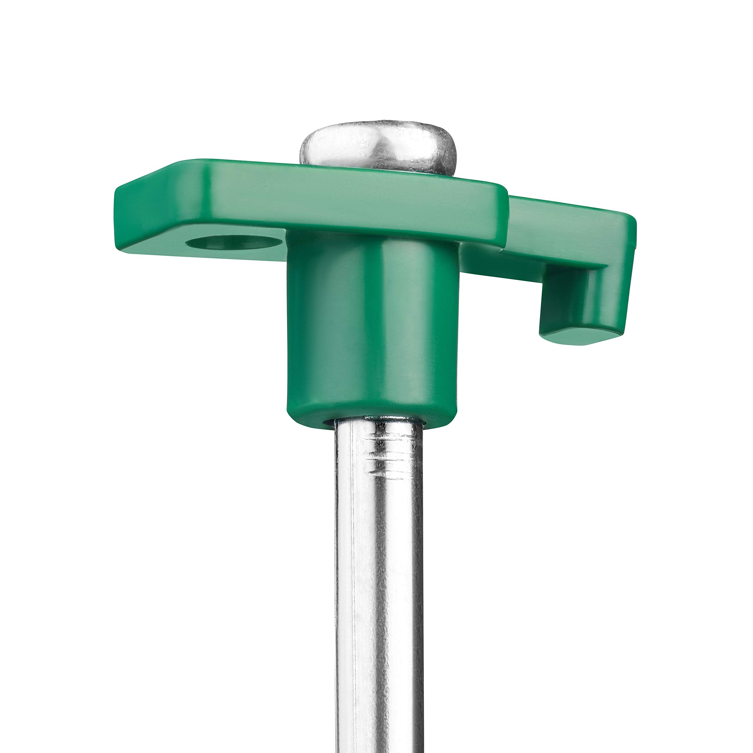 Balinco Piquets de Fond de Roche Vert/argenté Ø 0,7 cm, Longueur 25 cm - ancrages dans Le Sol Fixation au Sol Rocheux | piquets | pitons | ancrage de Sol en Acier galvanisé pour la Fixation