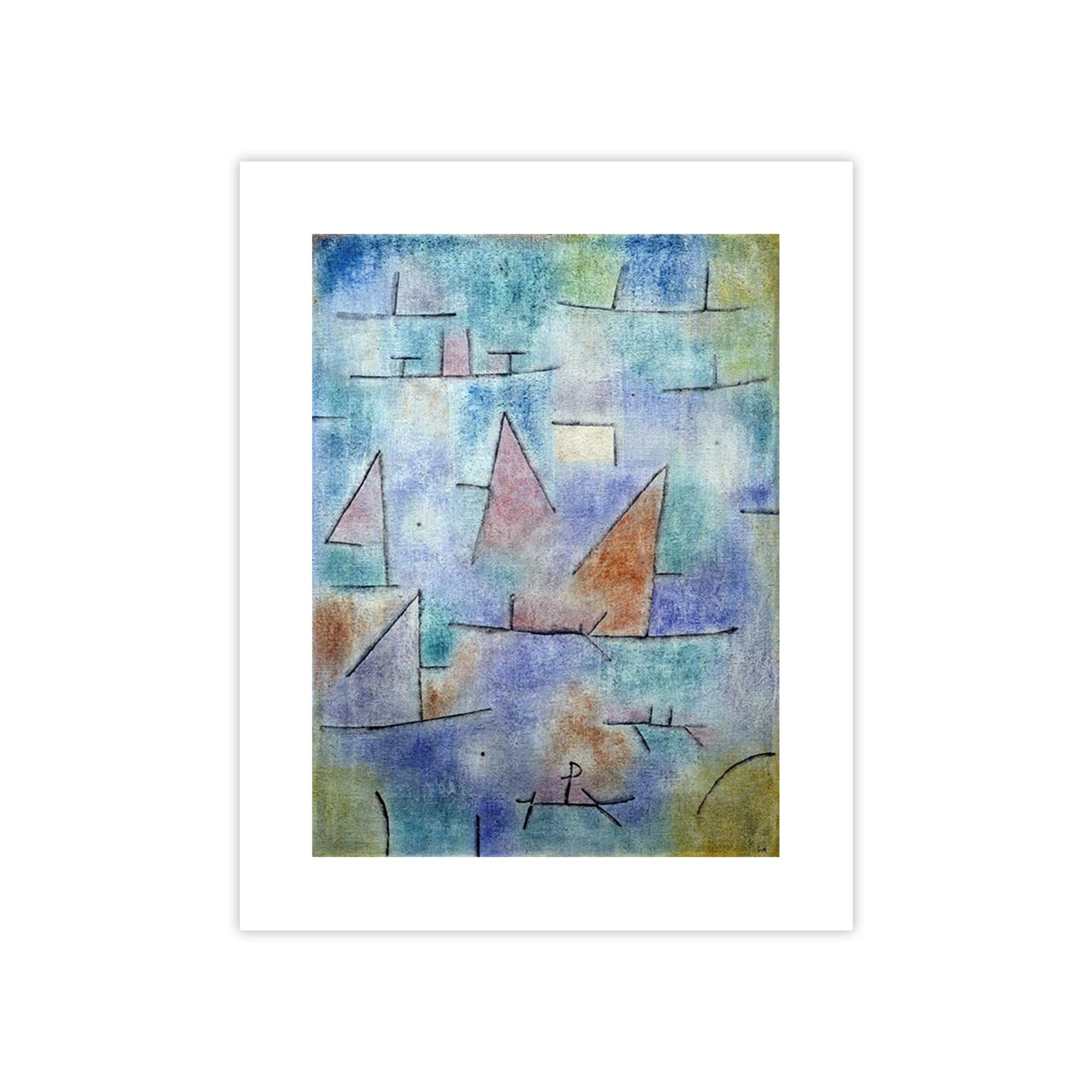 Paul Klee Port et voiliers grand poster pour salon moderne 100x75