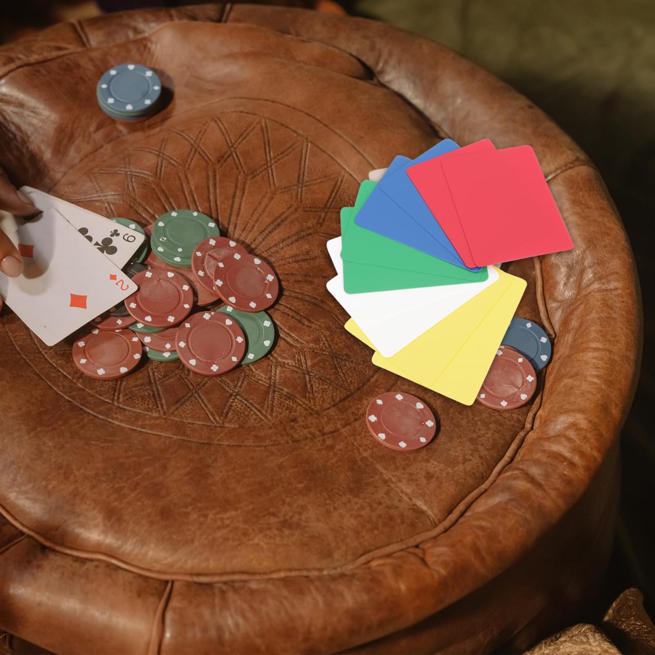 DECHOUS 10Pcs Poker Cut Cards 5 Colors Bridge Size Cutting Cards for Poker Parties Blackjack Home Games, Assorted Color, 8.7x6.4cm - Image 3