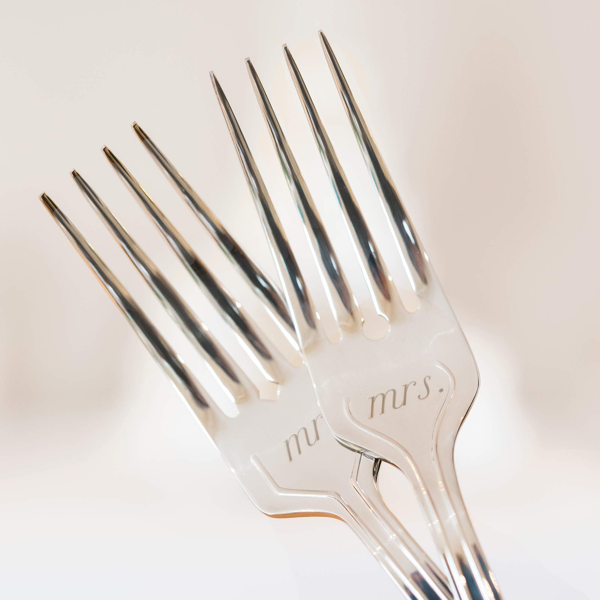 WEDDINGSTAR Mr. and Mrs. Cake Fork Set