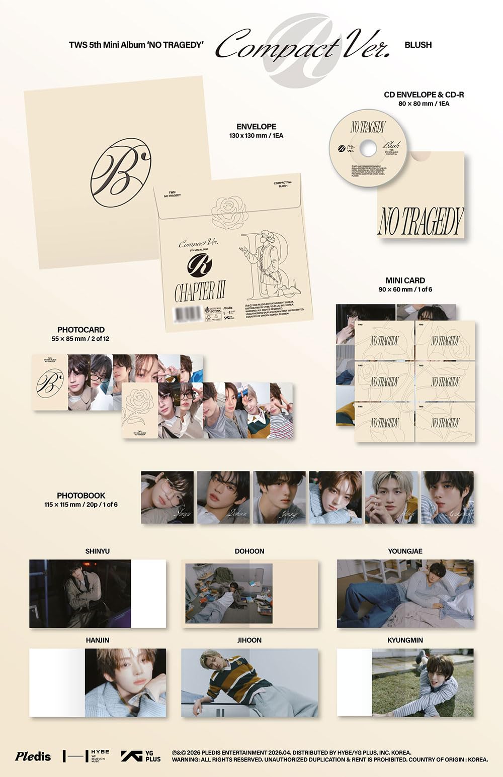 TWS NO TRAGEDY [Compact Ver.] 5th Mini Album (Random Ver