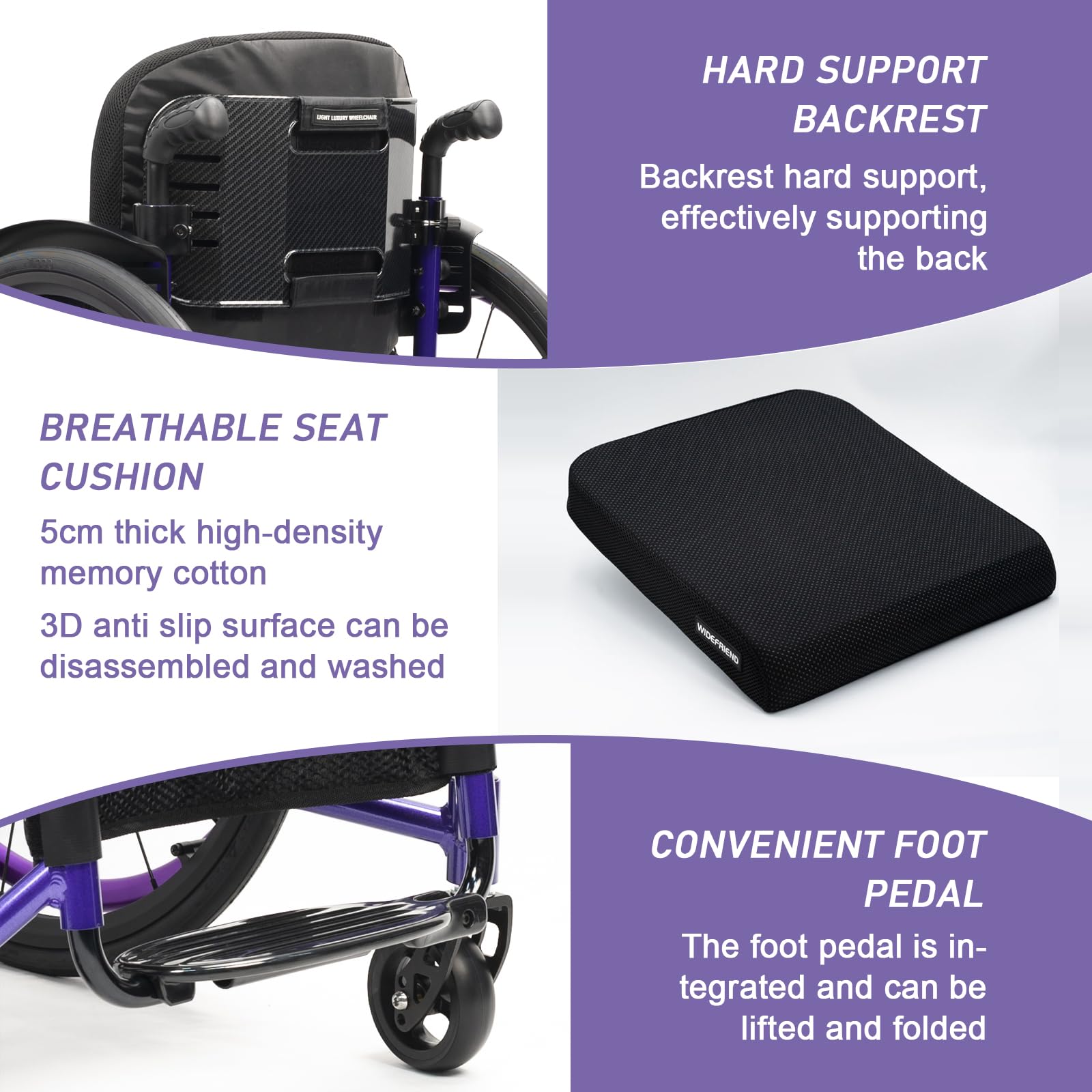 Silla de ruedas deportiva y de ocio, silla de ruedas plegable manual, silla de ruedas de aleación de aluminio con frenos de mano y ruedas traseras de liberación rápida, capacidad de peso de 220 libras
