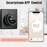 WiFi Smart Thermostat Temperature Controller Weekly Programmable with Button Control Mobile APP Voice Compatible Google Home for Water Heating 5A