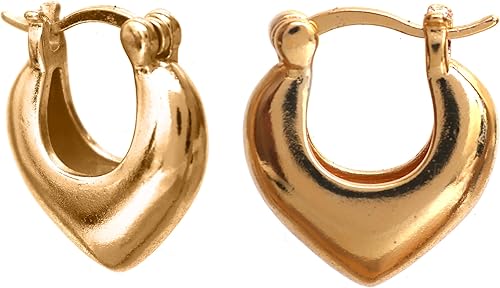 Miniatura 7 de Gempires Trendy Chunky Gold Hoop Earrings, Huggie Hoop Earring, Everyday Wear, Statement Earrings,14k Gold Plated Jewelry for Women, Gift for Her