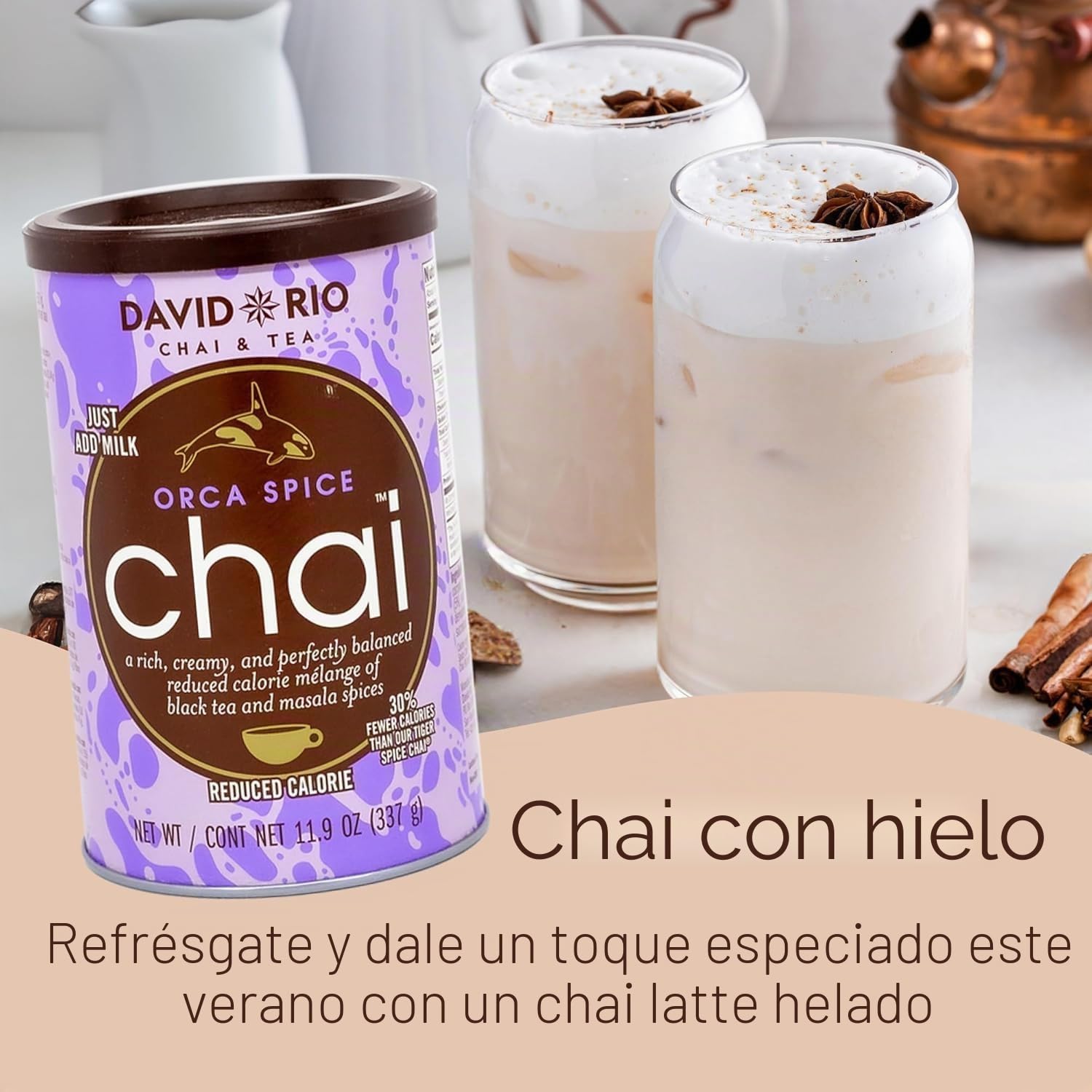 David Rio Orca Spice Chai té, 1520 g de lata